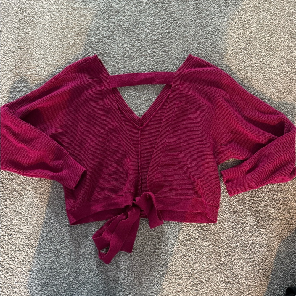 Pink Open Back Sweater - Picture 3 of 3